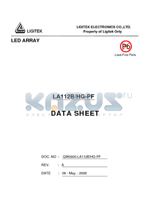 LA112B-HG-PF datasheet - LED ARRAY