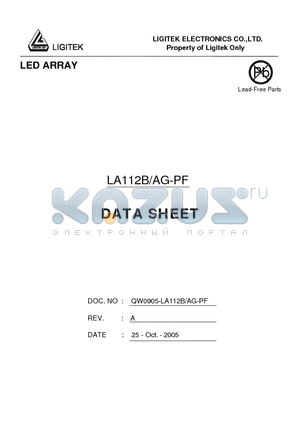 LA112B-AG-PF datasheet - LED ARRAY
