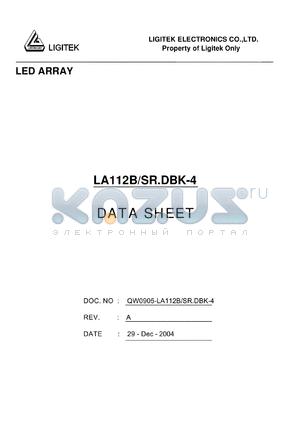 LA112B-SR.DBK-4 datasheet - LED ARRAY