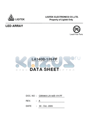 LA140B-1-H-PF datasheet - LED ARRAY