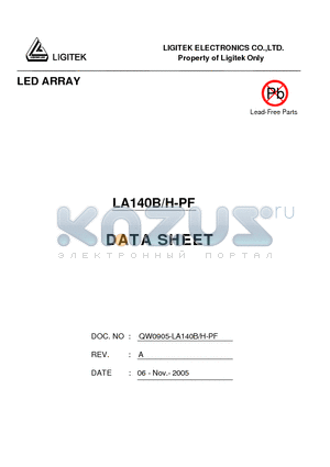 LA140B-H-PF datasheet - LED ARRAY