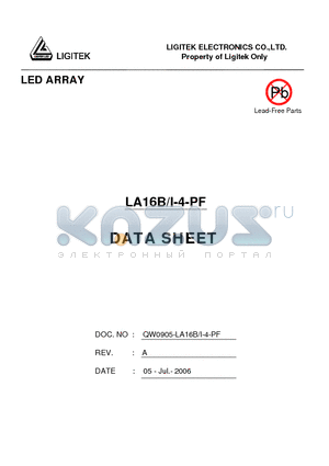 LA16B-I-4-PF datasheet - LED ARRAY