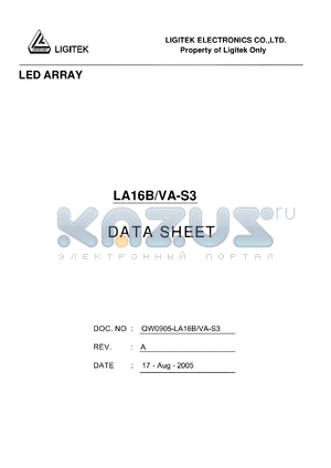 LA16B-VA-S3 datasheet - LED ARRAY