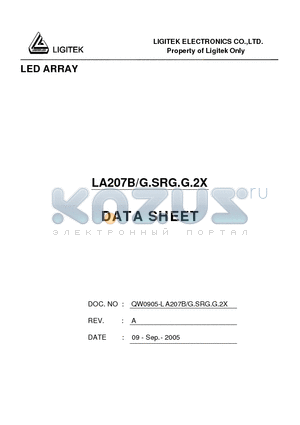 LA207B-G.SRG.G.2X datasheet - LED ARRAY