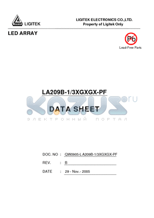 LA209B-1-3XGXGX-PF datasheet - LED ARRAY