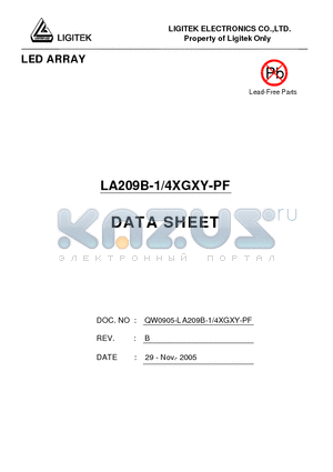 LA209B-1-4XGXY-PF datasheet - LED ARRAY