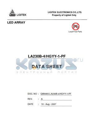 LA230B-4-HGYY-1-PF datasheet - LED ARRAY