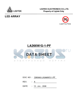 LA266W-G-1-PF datasheet - LED ARRAY