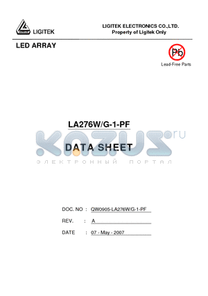 LA276W-G-1-PF datasheet - LED ARRAY