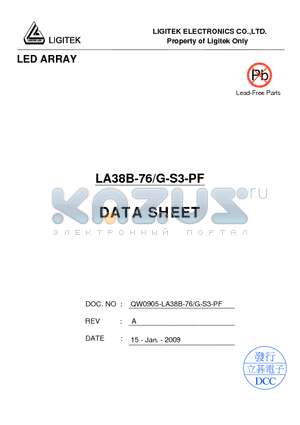 LA38B-76-G-S3-PF datasheet - LED ARRAY