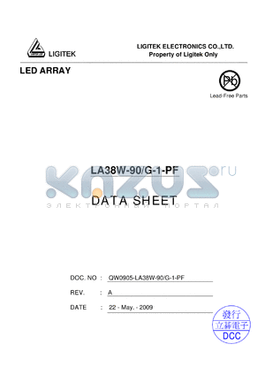 LA38W-90-G-1-PF datasheet - LED ARRAY