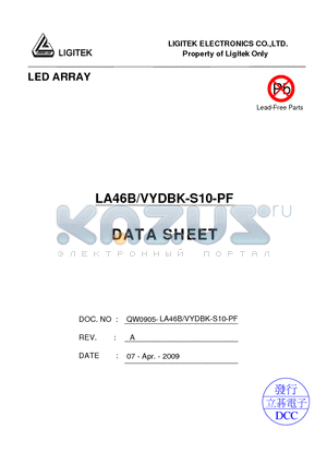 LA46B-VYDBK-S10-PF datasheet - LED ARRAY