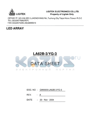 LA62B-3-YG-3 datasheet - LED ARRAY