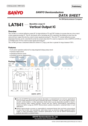 LA7841_0609 datasheet - Vertical Output IC