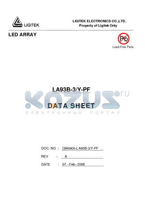 LA93B-3-Y-PF datasheet - LED ARRAY