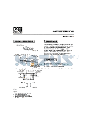 QVB11133 datasheet - SLOTTED OPTICAL SWITCH