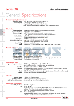 YB16CKW01-05-BB datasheet - Short Body Pushbuttons