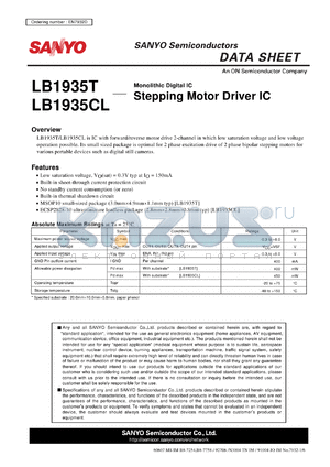 LB1935CL datasheet - Stepping Motor Driver IC