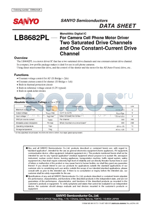 LB8628PL datasheet - Two Saturated Drive Channels