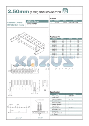 YCH250-03 datasheet - 2.50mm PITCH CONNECTOR