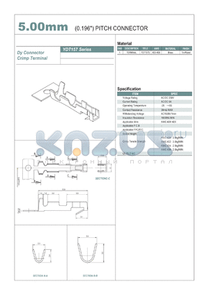 YDT157 datasheet - 5.00mm PITCH CONNECTOR