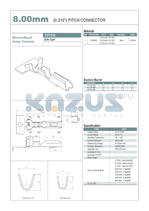 YDT236-SSB datasheet - 8.00mm PITCH CONNECTOR