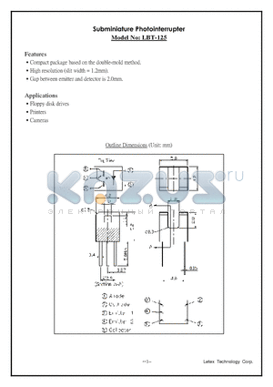 LBT-125 datasheet - Compact package based on the double-mold method