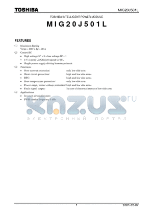 MIG20J501L datasheet - MIG20J501L