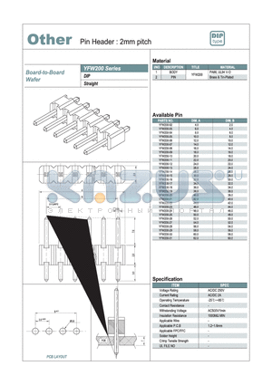 YFW200-06 datasheet - Pin Header : 2mm pitch