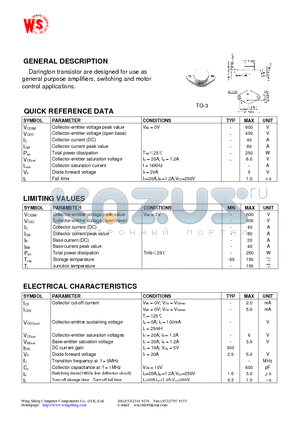 MJ10023 datasheet - Silicon NPN Power Darlington Transistor