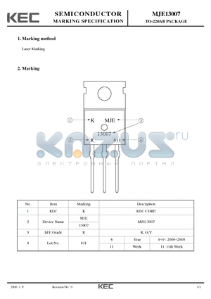 MJE13007_06 datasheet - TO-220AB PACKAGE