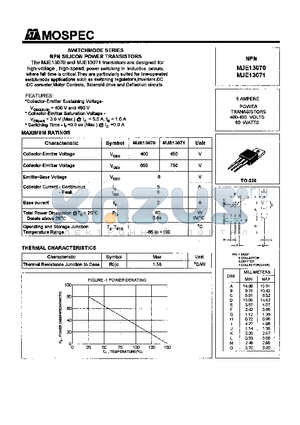 MJE13071 datasheet - POWER TRANSISTORS(5A,400-450V,80W)