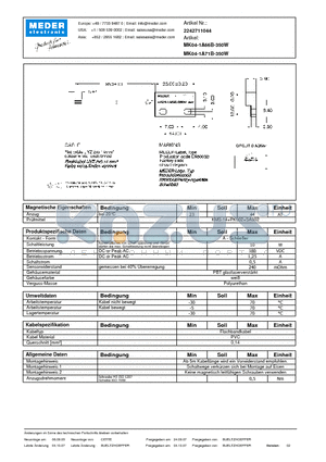 MK04-1A66B-350W_DE datasheet - (deutsch) MK Reed Sensor