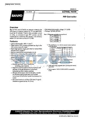 LC7442E datasheet - PIP Controller