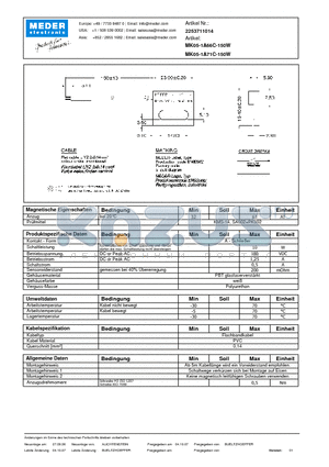 MK05-1A71C-150W_DE datasheet - (deutsch) MK Reed Sensor