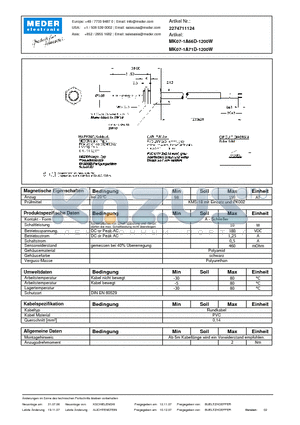 MK07-1A66D-1200W_DE datasheet - (deutsch) MK Reed Sensor