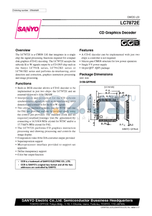 LC7872E datasheet - CD Graphics Decoder