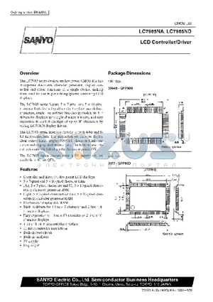 LC7985ND datasheet - LCD Controller/Driver