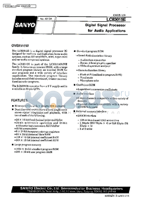 LC83015E datasheet - Digital Signal Processor for Audio Applications