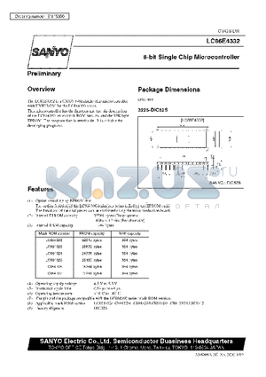 LC864316 datasheet - 8-Bit Single Chip Microcontroller