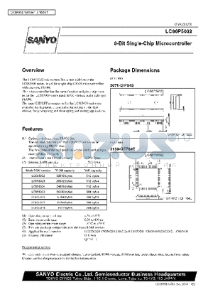 LC865012 datasheet - 8-Bit Single Chip Microcontroller