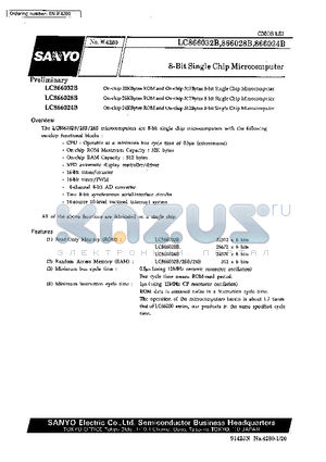 LC866024B datasheet - 8-bit single chip microcomputer