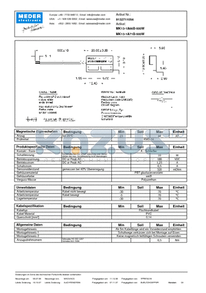 MK13-1A66B-500W_DE datasheet - (deutsch) MK Reed Sensor