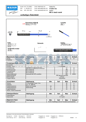 MK14-1A66D-1800W_DE datasheet - (deutsch) MK Reed Sensor