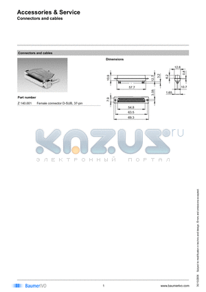 Z140 datasheet - Accessories & Service