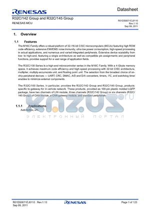 R5F6445HJFB datasheet - RENESAS MCU