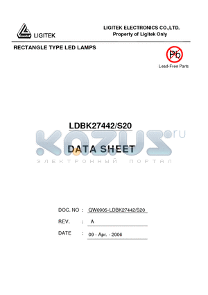 LDBK27442-S20 datasheet - RECTANGLE TYPE LED LAMPS