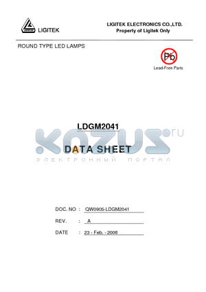 LDGM2041 datasheet - ROUND TYPE LED LAMPS