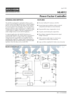 ML4812 datasheet - Power Factor Controller