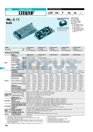 LEB150F-0524-Z datasheet - Rugged PCB type